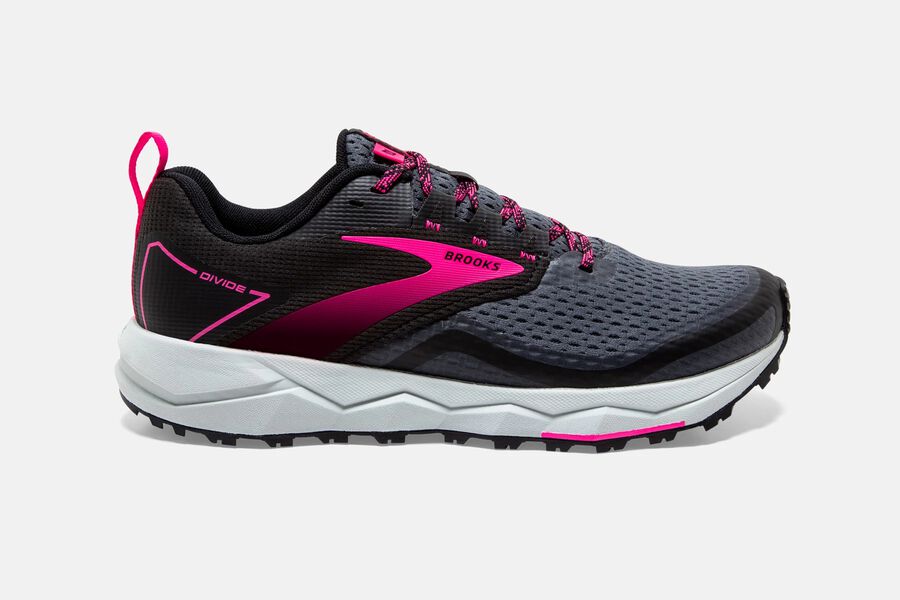 Brooks Divide 2 Trail Loopschoenen Dames - Zwart/Roze - 679580QZR